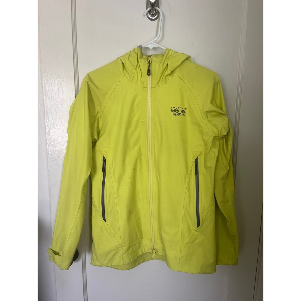 Mountain Hardwear Women's Rain Jacket Size Small Neon Yellow